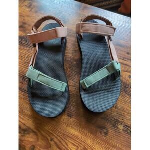 Teva Women's Clay Multi Color Midform Universal Platform Hiking Sandals Sz 10